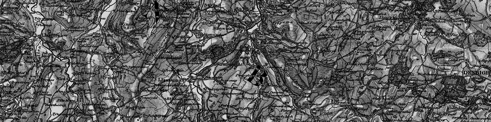 Old map of Afon Deunant in 1897
