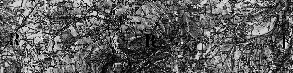 Old map of Tyrell's Wood in 1896