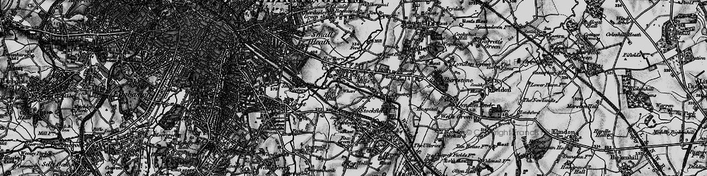 Old map of Tyseley in 1899