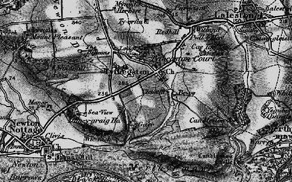 Old map of Tythegston in 1897