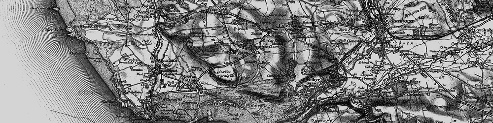 Old map of Tythegston in 1897