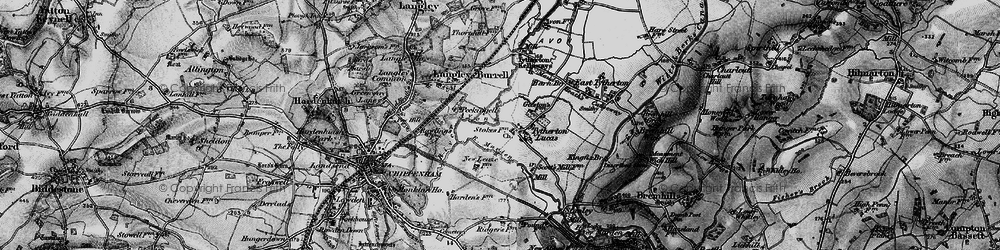 Old map of Tytherton Lucas in 1898