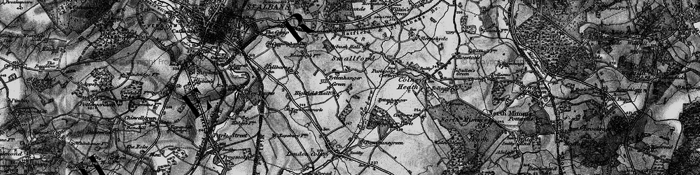Old map of Tyttenhanger in 1896