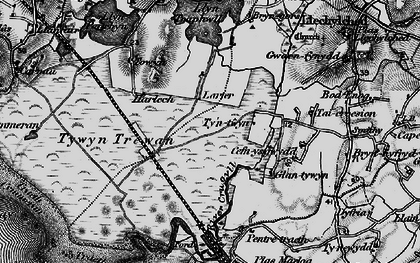 Old map of Afon Crigyll in 1899
