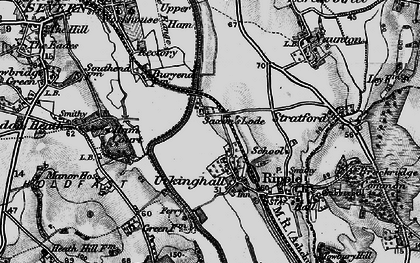 Old map of Uckinghall in 1898