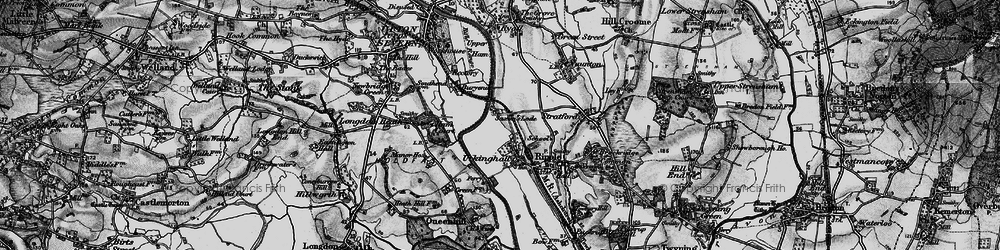 Old map of Uckinghall in 1898