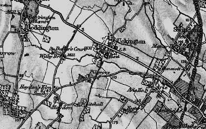 Old map of Uckington in 1896