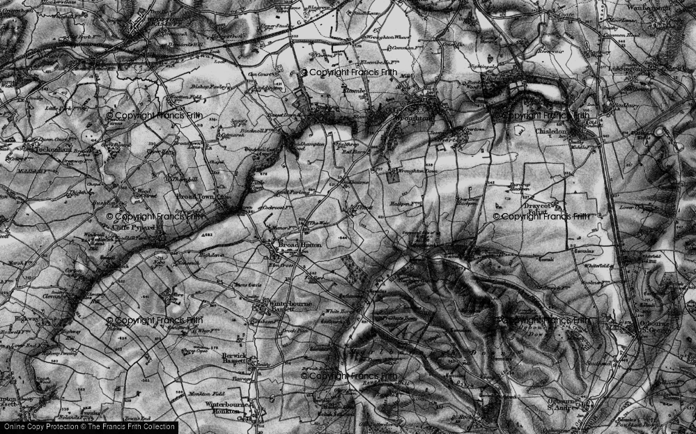 Old Map of Historic Map covering Barbury Hill in 1898