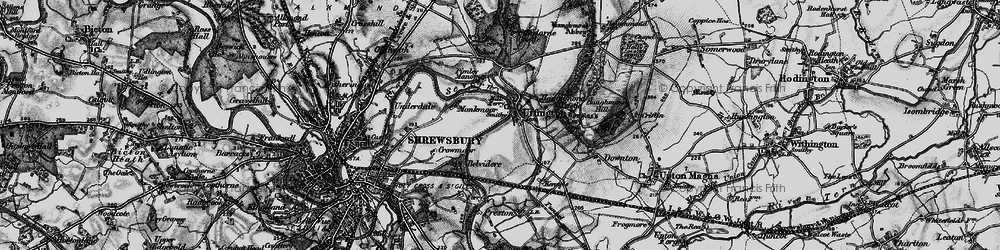 Old map of Uffington in 1899