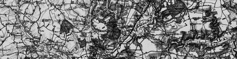Old map of Ufford in 1895