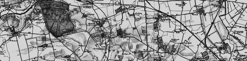 Old map of Ufford in 1898