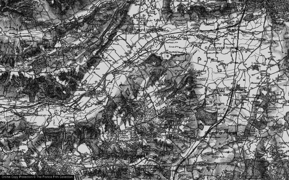 Old Map of Ufton Nervet, 1895 in 1895