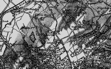 Old map of Ufton Nervet in 1895