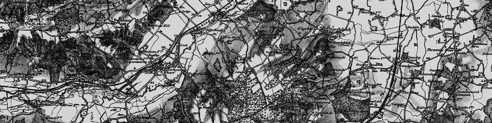 Old map of Ufton Nervet in 1895