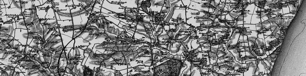 Old map of Uggeshall in 1898