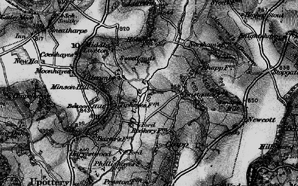 Old map of Ullcombe in 1898
