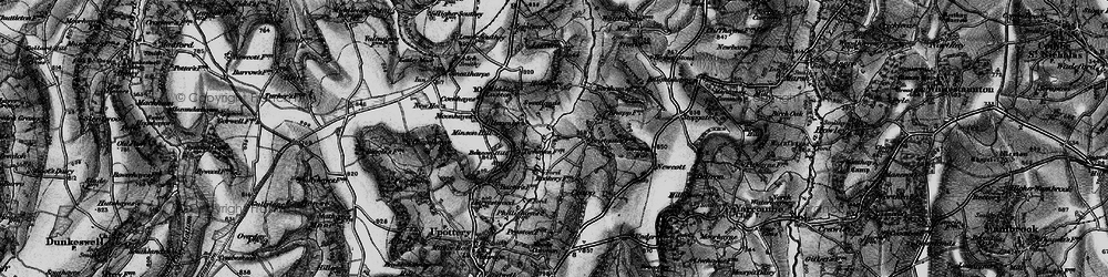 Old map of Ullcombe in 1898