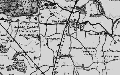 Old map of Ulleskelf in 1898