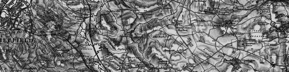 Old map of Ulley in 1896
