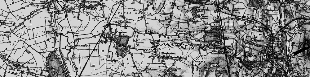 Old map of Ulnes Walton in 1896