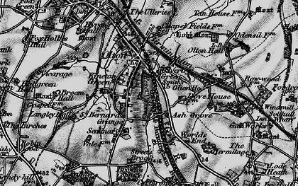 Old map of Ulverley Green in 1899