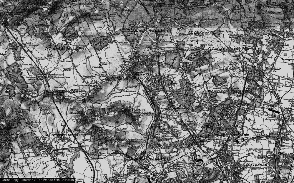 Old Map of Underhill, 1896 in 1896