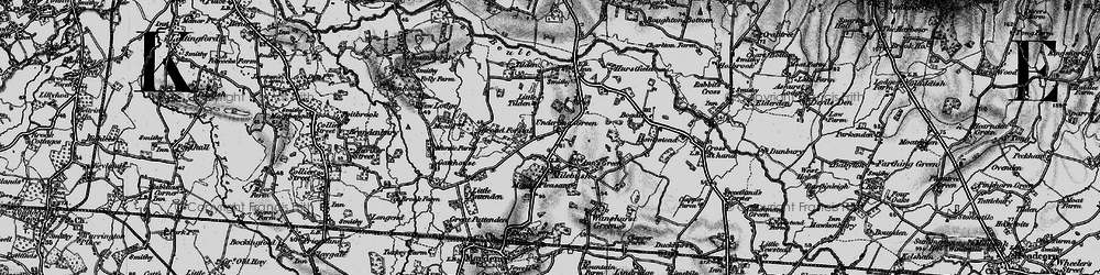 Old map of Underling Green in 1895