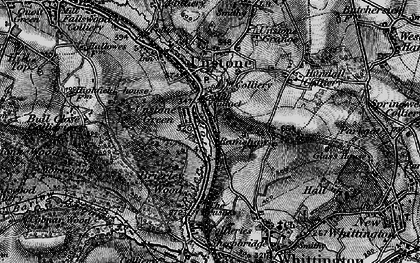 Old map of Unstone Green in 1896