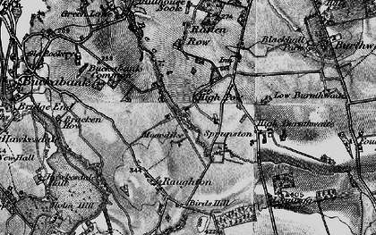 Old map of Unthank in 1897
