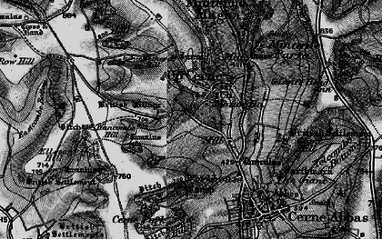 Old map of Up Cerne in 1898