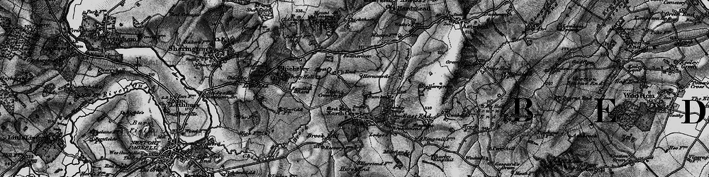 Old map of Up End in 1896