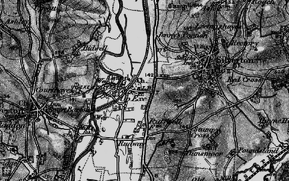 Old map of Up Exe in 1898