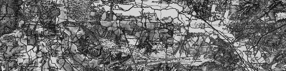 Old map of Hartford Bridge Flats in 1895