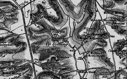 Old map of Wardon Hill in 1898
