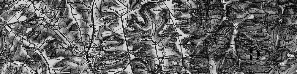 Old map of Wardon Hill in 1898