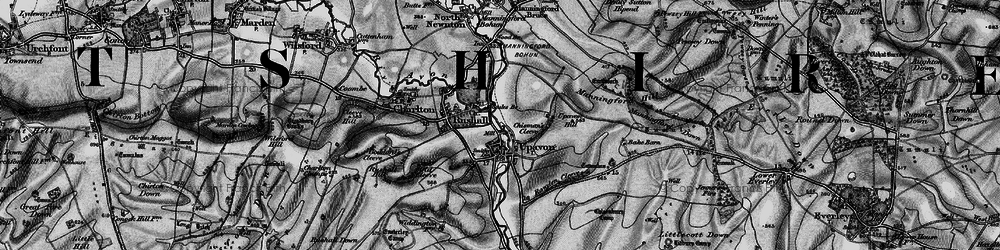 Old map of Upavon in 1898