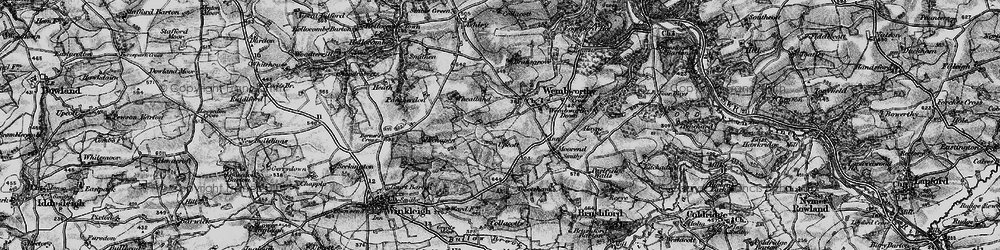 Old map of Upcott in 1898