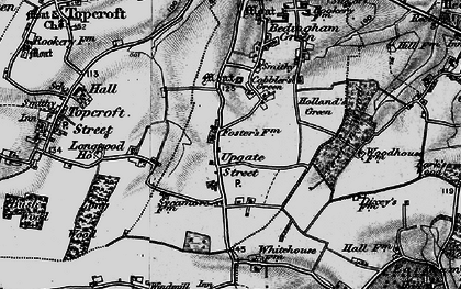 Old map of Upgate Street in 1898