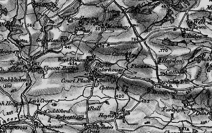 Old map of Upham in 1898