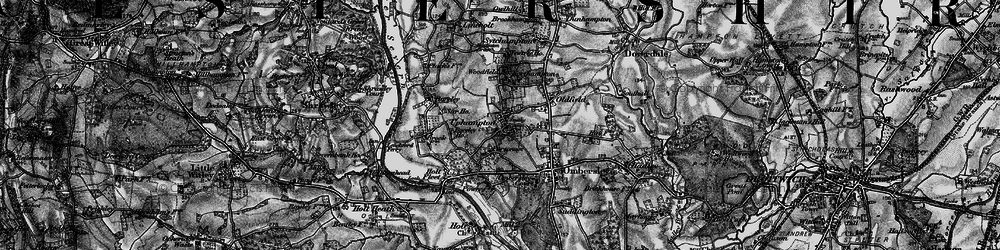 Old map of Uphampton in 1898