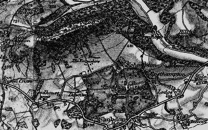 Old map of Uphampton in 1899
