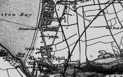 Old map of Uphill Manor in 1898