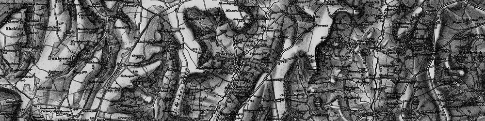 Old map of Upottery in 1898