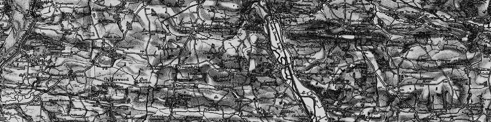 Old map of Uppacott in 1898