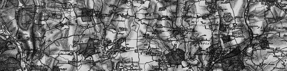 Old map of Uppend in 1896