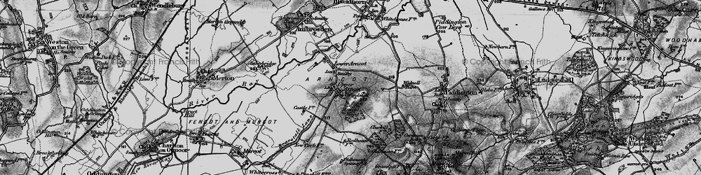 Old map of Upper Arncott in 1896