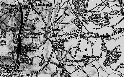Old map of Upper Astley in 1899