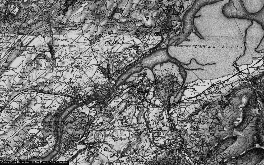 Old Map of Upper Bangor, 1899 in 1899