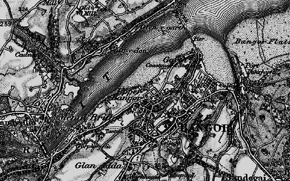 Old map of Upper Bangor in 1899