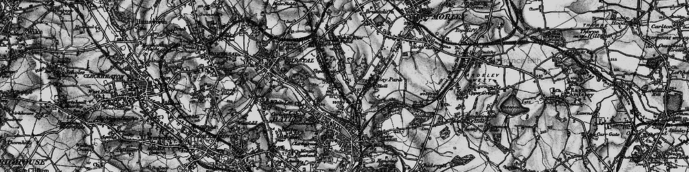 Old map of Upper Batley in 1896